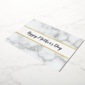 お母さんの日 エレガントな偽大理石 & ゴールド 箔シーズンカード (回転した状態)