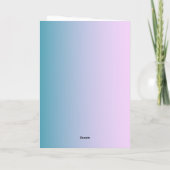 お母さんの日 オンブレ ピンク ティール エレガント かわいい カード (裏面)