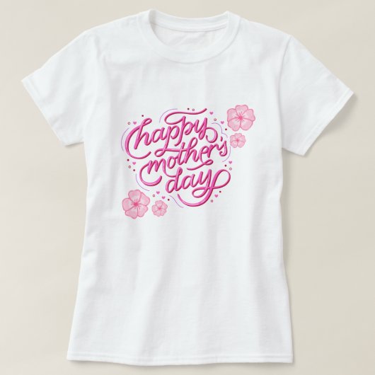 お母さんの日 トレンディーデザイン Tシャツ (デザイン正面)