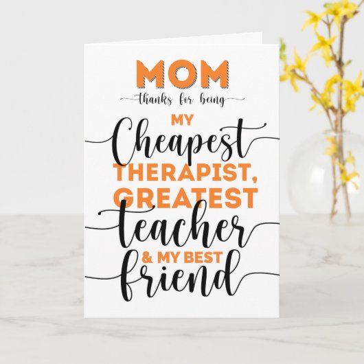 お母さんの日、友人に最高の。 カード (黄色い花)