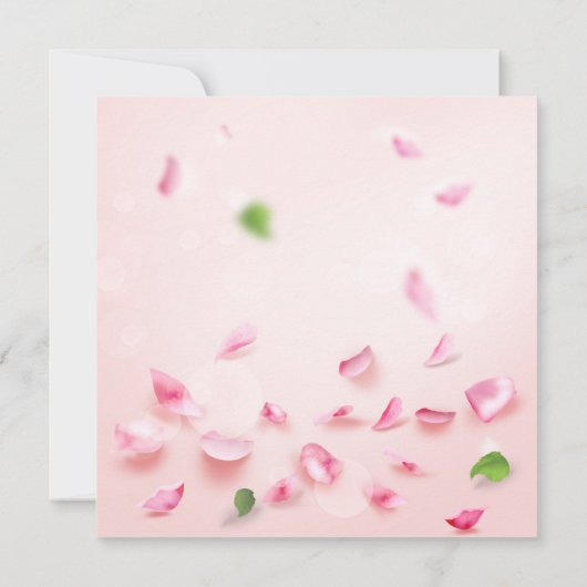 お母さんの日 美しい花のカリグラフィー 招待状 (裏面)