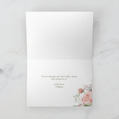 お母さんの日|金ゴールドと赤面のピンクの花 カード (内部)