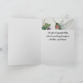 お母さんの最も深い悔やみや弔慰 カード (内部)