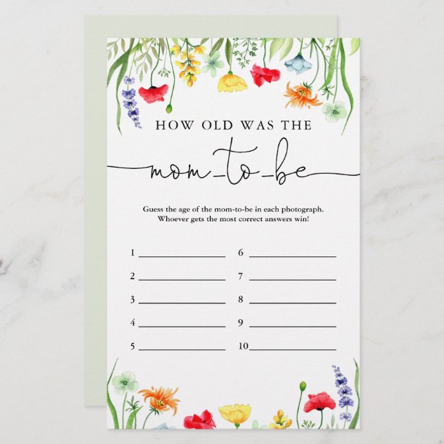 お母さんの歳はカラフル (正面/裏面)