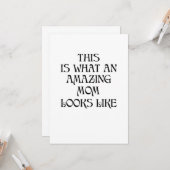 お母さんの母の日のギフトのおもしろいな夫のことわざ カード (正面/裏面インサイチュ)