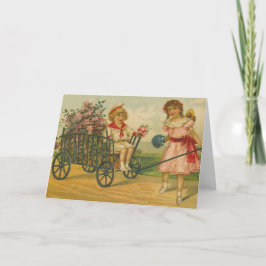 お母さんの母の日カードのためのビクトリアンな花 カード