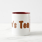 お母さんの熱い茶マグ: 蜂蜜およびレモンが付いている熱い茶 ツートーンマグカップ (中央)