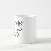 お母さんの燃料のおもしろいで粋なレタリング コーヒーマグカップ (中央)