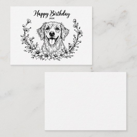 お母さんの犬用カード。 ノートカード (正面/裏面)