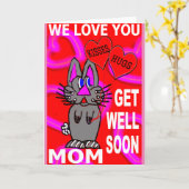 お母さんの病気が治るのが好き カード (黄色い花)