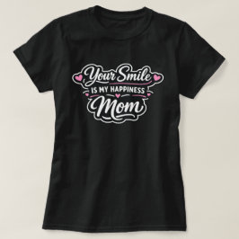 お母さんの笑顔が私の幸せ マザーズデーのプレゼント Tシャツ