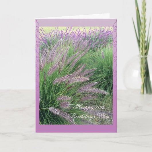 お母さんの第70誕生日 カード (正面)
