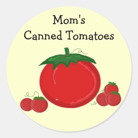 お母さんの缶詰トマト ラウンドシール (正面)