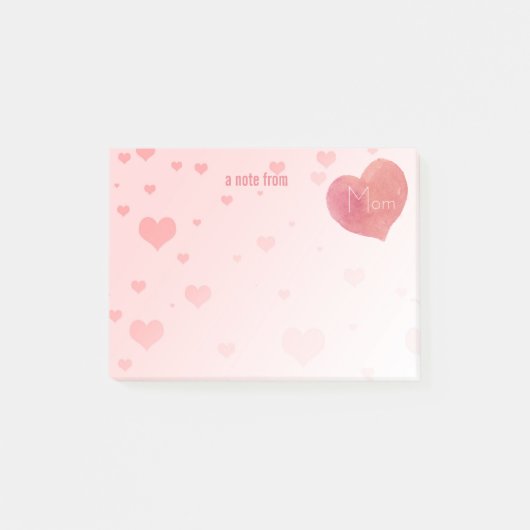 お母さんの署名のハートのポスト・イット ポストイット (正面)