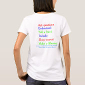 お母さんの自閉症のLove~Daughter! ~の大人のTシャツ Tシャツ (裏面)