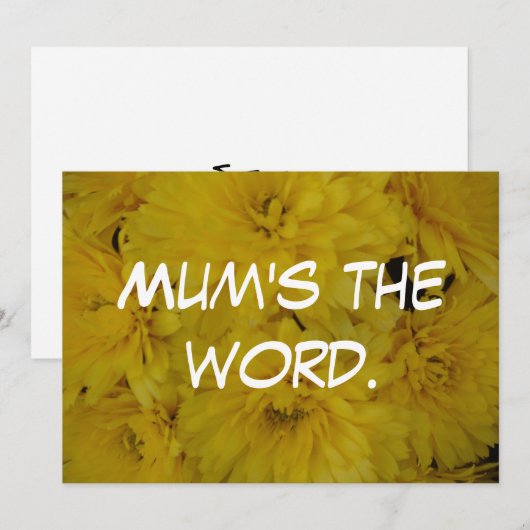 お母さんの言葉だ。 招待状 (正面/裏面)