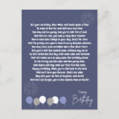 お母さんの誕生日にとても面白い詩 ポストカード (正面)