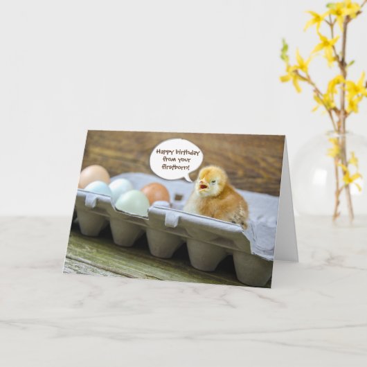 お母さんの誕生日に紙箱に入れて卵を作る カード (黄色い花)