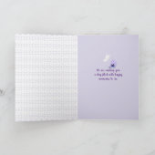 お母さんの誕生日のアイレットのパンジーバスケット カード (内部)