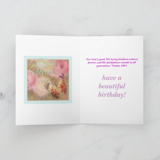 お母さんの誕生日の美しい宗教挨拶のため カード (内部)