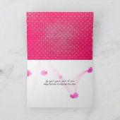 お母さんの誕生日をステップ水玉模様 カード (内部)