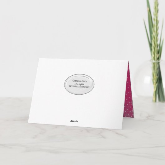 お母さんの誕生日をステップ水玉模様 カード (裏面)