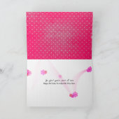 お母さんの誕生日をステップ水玉模様 カード (内部)