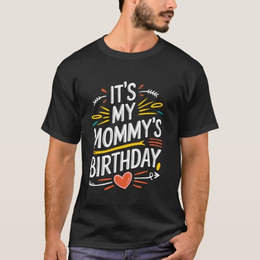 お母さんの誕生日 ボホノスタルジックデザイン 女性 Tシャツ (正面)