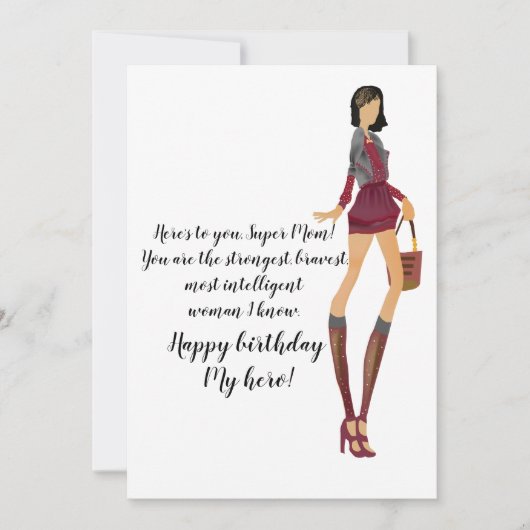 お母さんの誕生日 招待状 (正面)