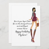 お母さんの誕生日 招待状 (正面/裏面)