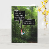 お母さんの誕生日、森林のユーモアのあるな格言 カード (黄色い花)