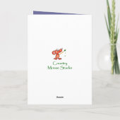 お母さんの誕生日、詩のアフリカバイオレットの紫色の花 カード (裏面)