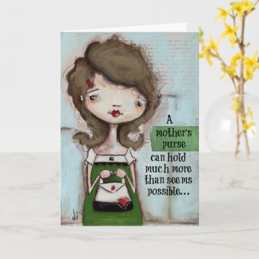 お母さんの財布 – お母さんの日のカード カード (黄色い花)