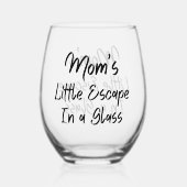 お母さんの逃げ道 ステムなしワイングラス (正面)