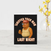 お母さんの関税おもしろいダディトランプミーム カード (黄色い花)