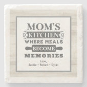 お母さんの食事が思い出のキッチンに素朴なる ストーンコースター (正面)