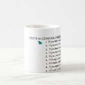 お母さんの10の戒め15オス。マグ マグカップ (中央)