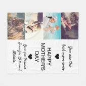 お母さんの4日目おめでとう最高のございます フリースブランケット (正面(横))