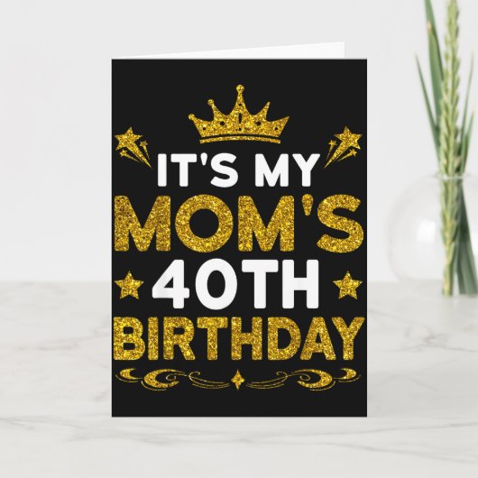 お母さんの40歳の誕生日 おめでとう 40年間 カード (正面)