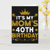 お母さんの40歳の誕生日 おめでとう 40年間 カード (黄色い花)