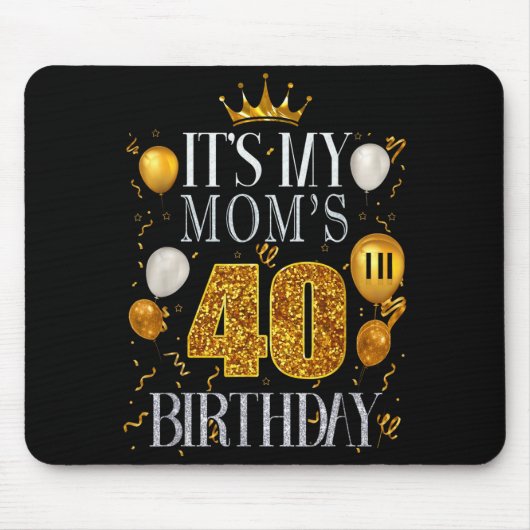 お母さんの40歳の誕生日 おめでとう 40年 マウスパッド (正面)
