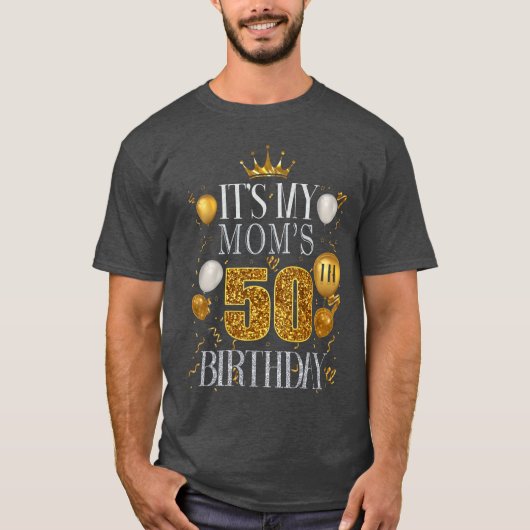 お母さんの50歳の誕生日 おめでとう 50年 Tシャツ (正面)
