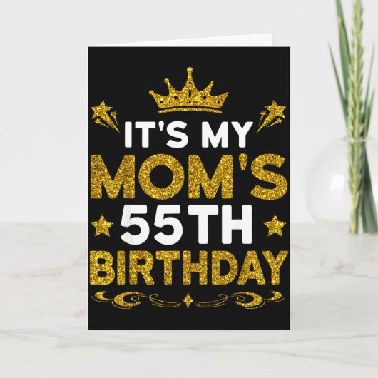 お母さんの55歳の誕生日おめでとう 55歳 カード (正面)