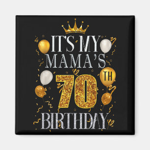 お母さんの70歳の誕生日です お誕生日おめでとう 70年間 マグネット