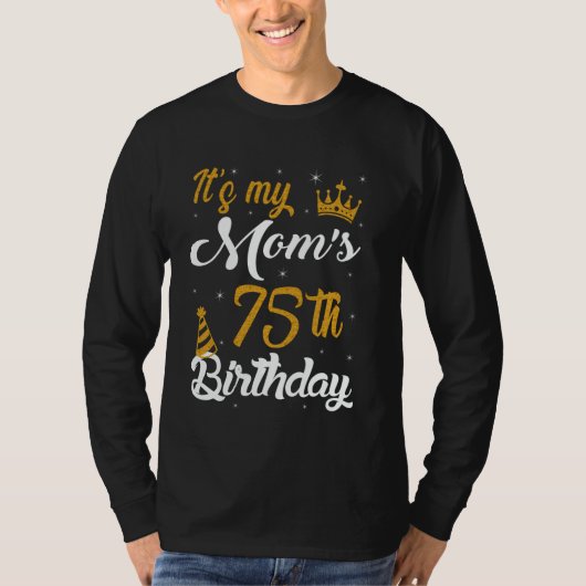お母さんの75歳の誕生日おめでとう 1950年 75歳 Tシャツ (正面)