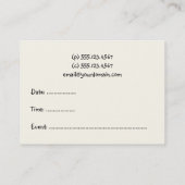 お母さんのBugテレホンカードの女性 コーリングカード (裏面)