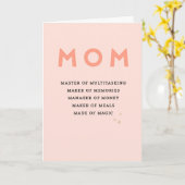 お母さんのMOM頭字語かわいいユーモアカードを祝う カード (黄色い花)
