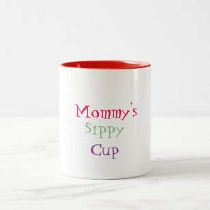 お母さんのSippyのコップのマグ ツートーンマグカップ