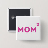 お母さんはおもしろいなお母さんの数学を平方しました 缶バッジ (正面&裏面)