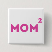 お母さんはおもしろいなお母さんの数学を平方しました 缶バッジ (正面)